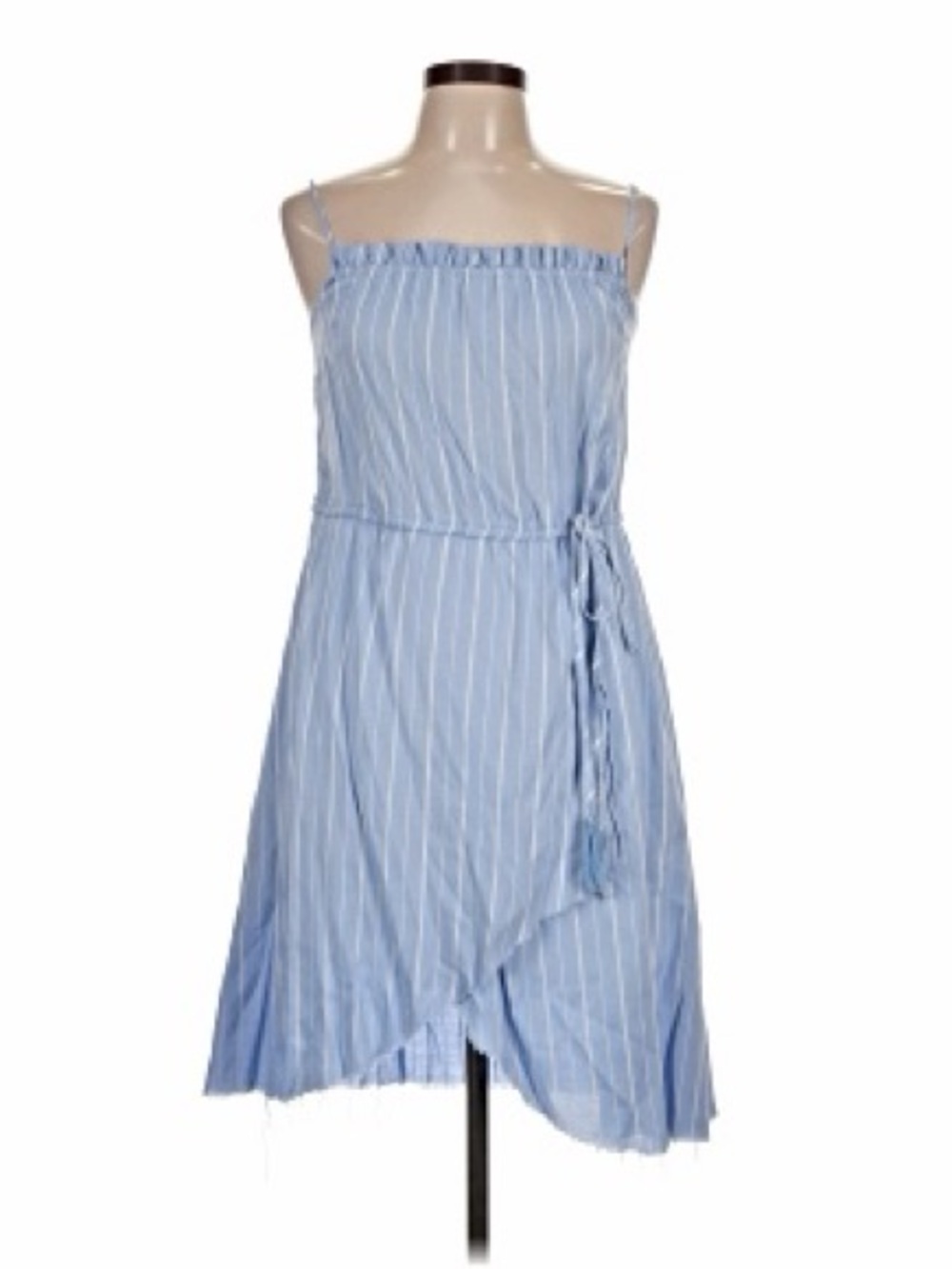 Women’s Morrisday light blue and white pinstripe Spaghetti strap dress size S